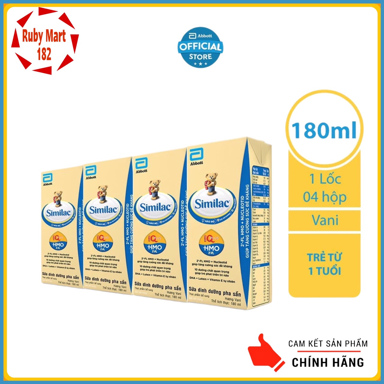 Lốc 4 hộp sữa pha sẵn similac iq 180ml / 110ml