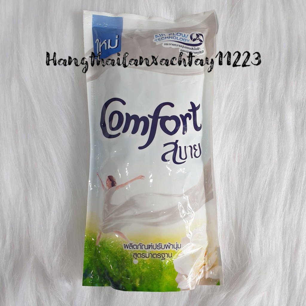 Túi nước xả vải comfort màu trắngthái lan dạng túi 580 ml