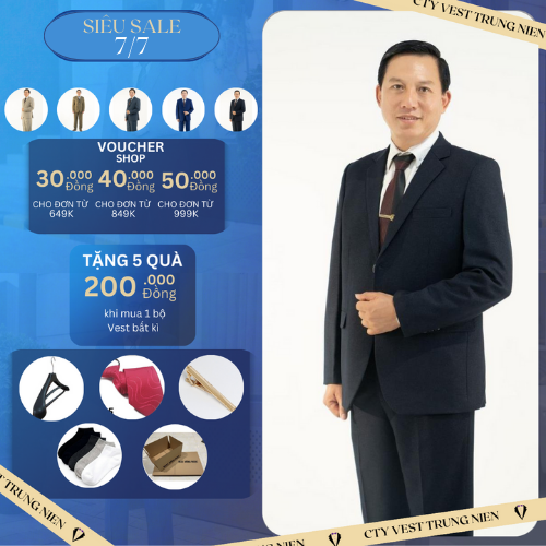 Vest HỒNG NGỌC trung niên cao cấp