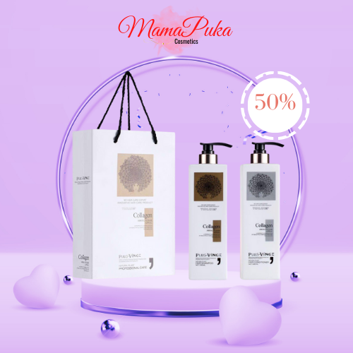 Bộ dầu gội xả Collagen Vinge chính hãng giúp phục hồi, kích thích mọc tóc, giúp tóc chắc khỏe - 𝗠𝗮𝗺𝗮𝗽𝘂𝗸𝗮