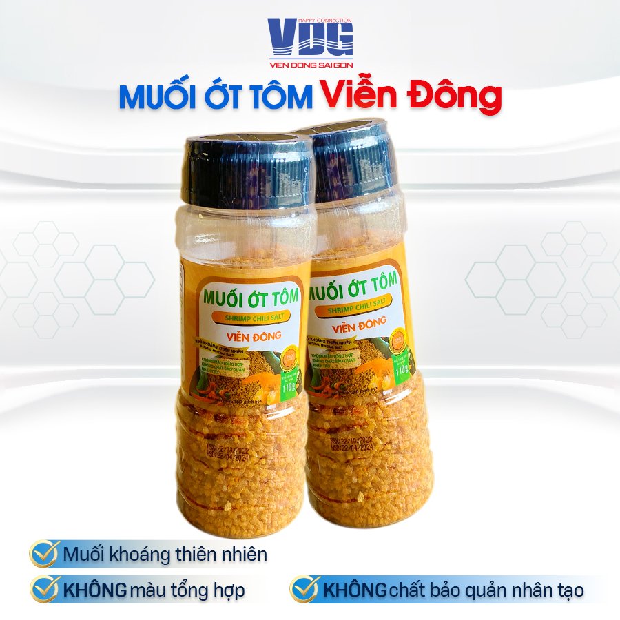 Muối ớt tôm Viễn Đông 110gMuối chấm muối chấm trái cây đậm đà-Vien Dong