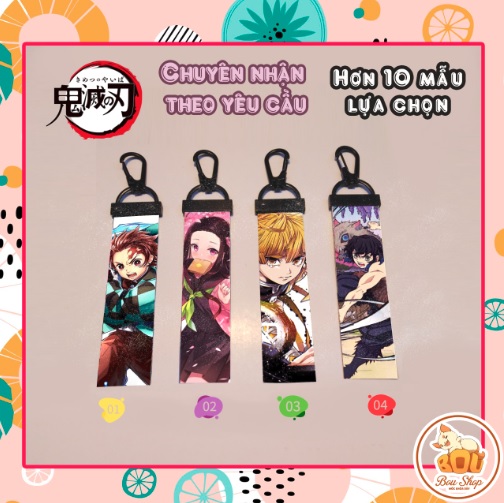 [HCM]Móc khóa dây Strap NameTag Kimetsu no Yaiba Anime Goods