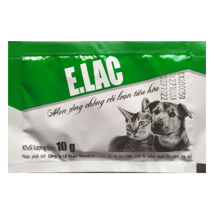 Elac / Petlac 10g bổ sung men sống và enzym tiêu hoá hàm lượng cao hỗ trợ đường ruột cho chó mèo