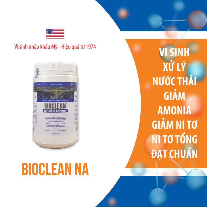 Vi sinh xử lý ni tơ ammoni cao Bioclean ACF Nitro Activator chai 1,1 kg hàng Mỹ NSX Sun & Earth Microbiology