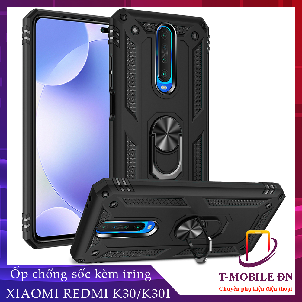 Ốp lưng Xiaomi Redmi K30 K30i 5G K30 Racing Poco X2 chống sốc 2 lớp kèm nhẫn iring làm giá đỡ bảo vệ máy toàn diện chuẩn châu âu