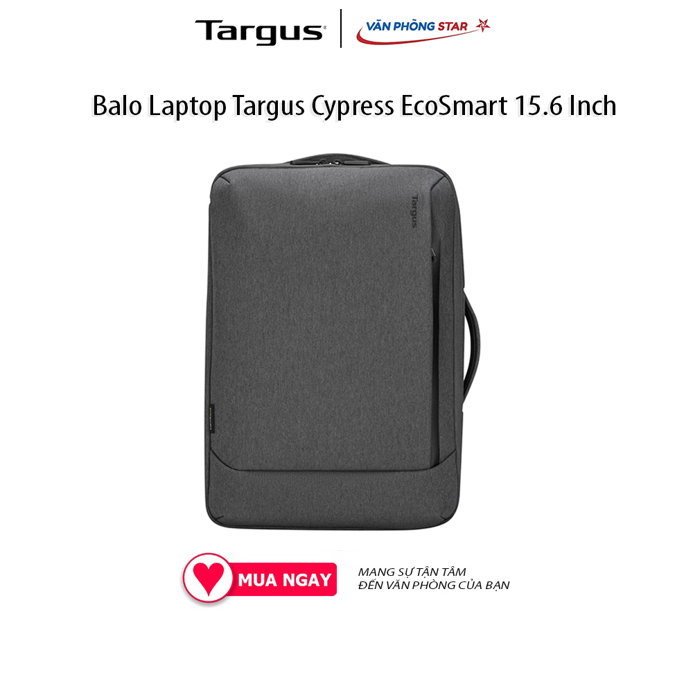 Balo laptop Targus EcoSmart Cypress 15.6" Convertible Backpack chính hãng tại Vanphongstar