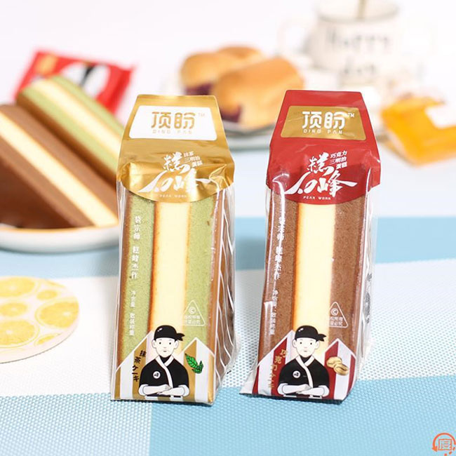 Bánh bông lan tam giác Đài Loan vị cacao/trà xanh