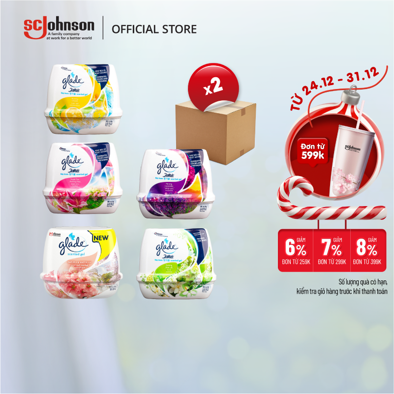  GLADE Combo 2 Sáp Thơm 180gx2 