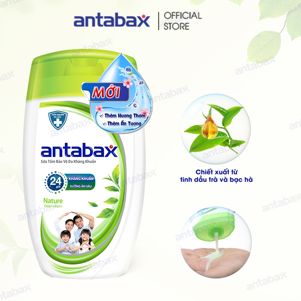 Sữa tắm bảo vệ da kháng khuẩn antabax nature thiên nhiên 220ml