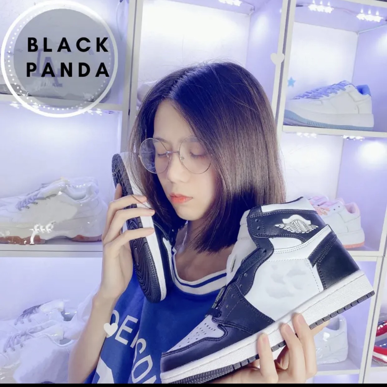 Giày thể thao ulzzang ,giày sneaker jd1 jordann hoot 2023 đen cao panda jd hoot trend nam nữ full sz 36-43