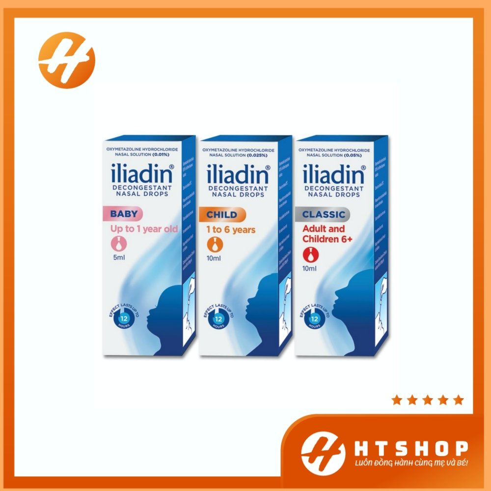 Nhỏ Mũi Giảm Ngạt Mũi, Tắc Mũi Iliadin 0.01% Và 0.025% Cho Bé Từ 0 Đến 6 Tuổi - Singarpore