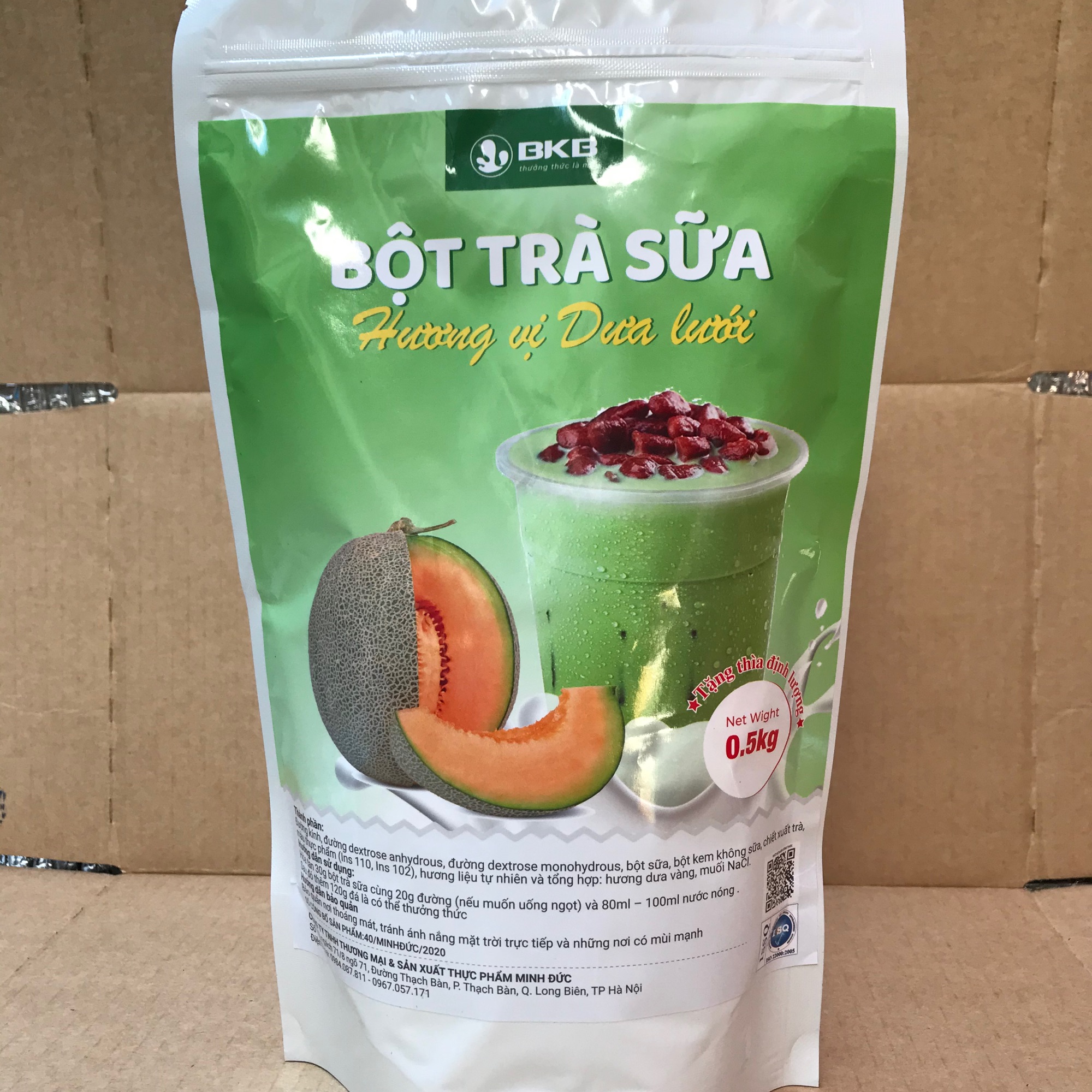 Bột trà sữa dưa lưới pha sẵn gói 500gam