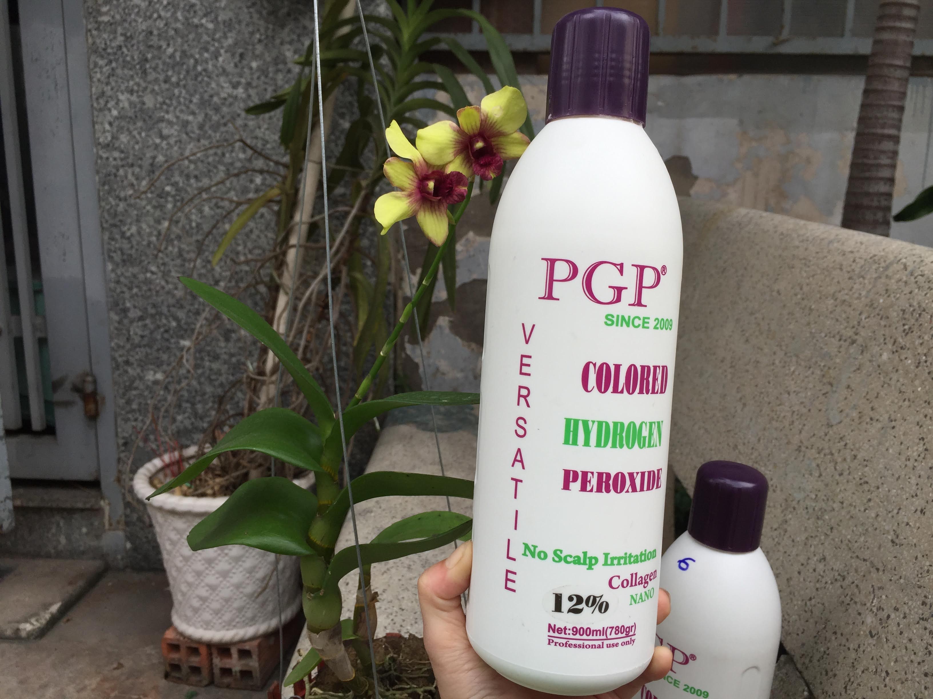Dung dịch oxy trợ nhuộm tóc pgp 12% 900 ml