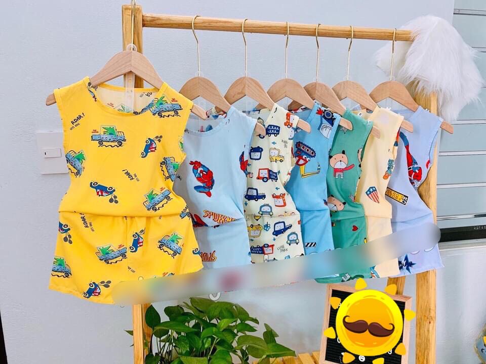 Sét 3 bộ tole cho bé trai VÀ GÁI sát nách. Tole 2da dày dặn , mát , mịn, ko ra màu
