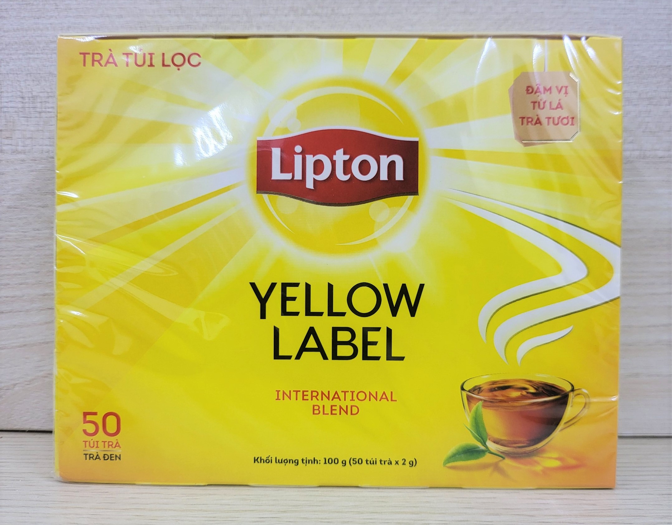 hộp 50 túi lọc TRÀ ĐEN NHÃN VÀNG LIPTON Yellow Label Tea Bags