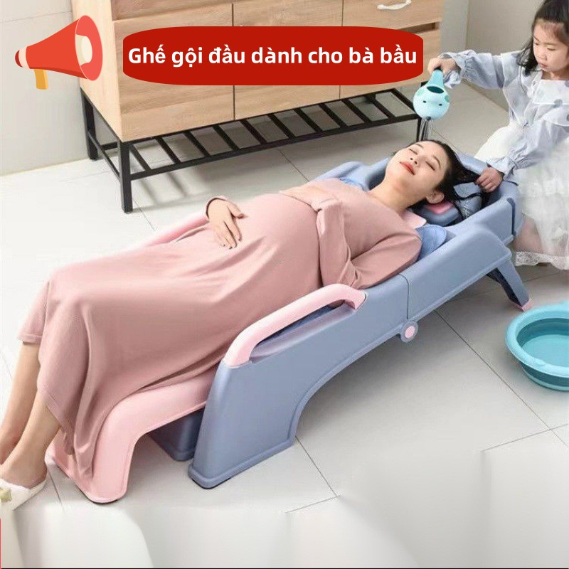 Ghế gấp đi gội đầu cho bà bầu, dễ dàng thu gọn và lưu trữ, tiện lợi và an toàn khi gội đầu