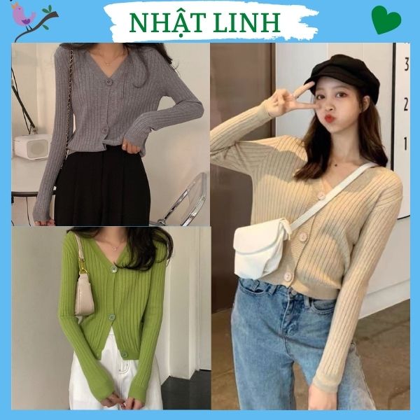 Áo khoác len cardigan nữ áo len nữ tay dài chất len motoghi dày dặn hàng cao cấp NHẬT LINH - A480