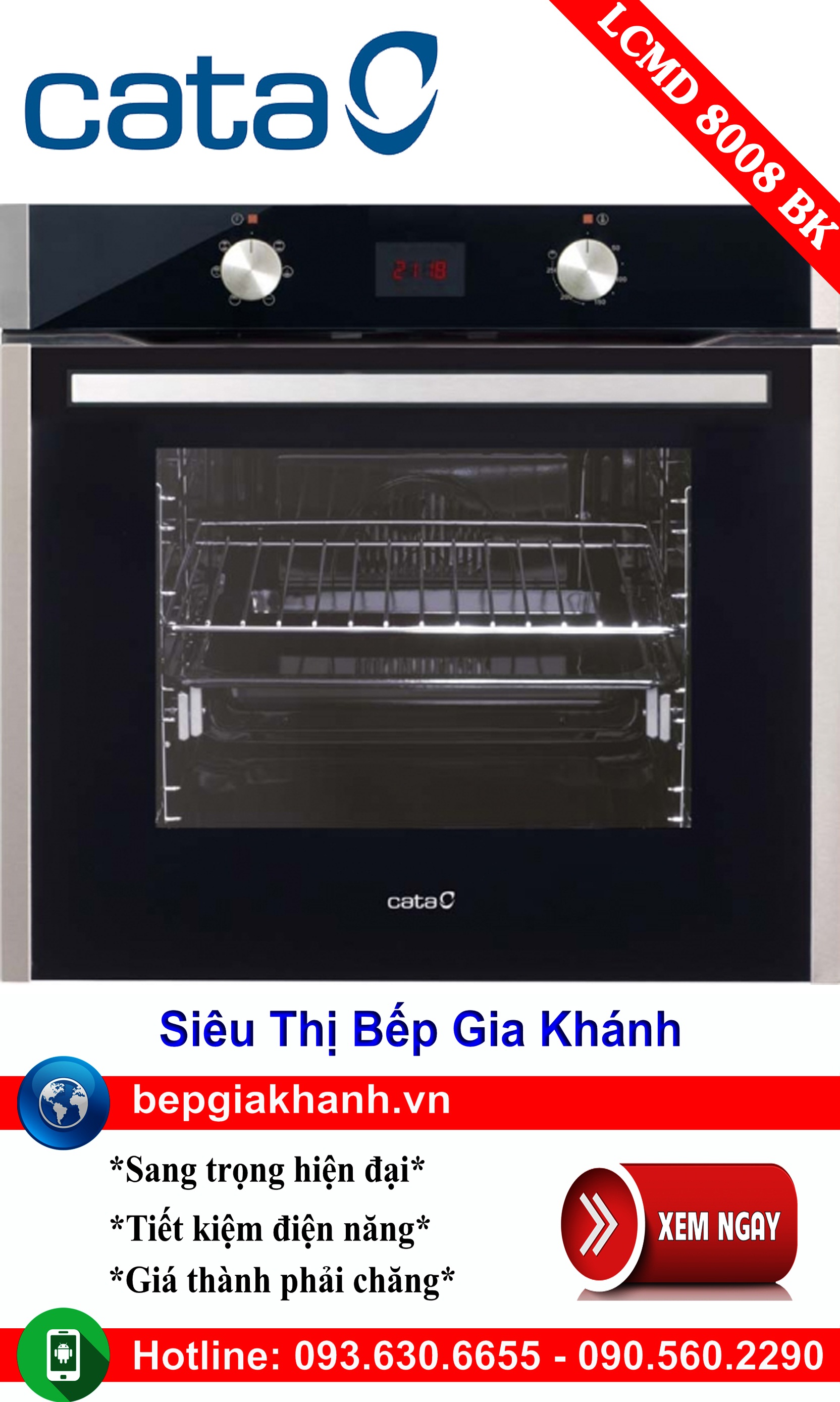 Lò nướng lắp âm tủ cao cấp Cata LCMD 8008 BK, lò nướng, lò nướng điện, lò nướng điện đa năng, lò nướng mini, lò nướng bánh, lò nướng lock and lock, lo nuong, lo nuong dien da nang