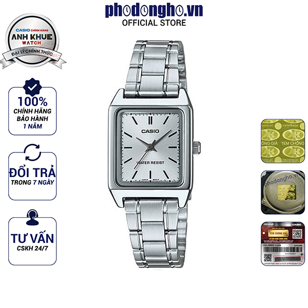 Đồng hồ nữ dây kim loại casio anh khuê ltp-v007d-7eudf