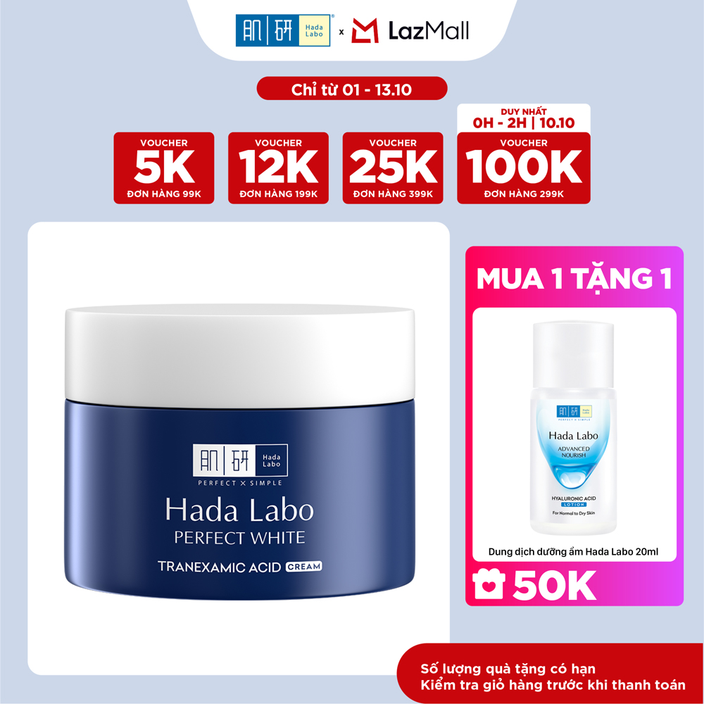 Kem dưỡng trắng Hada Labo Perfect White Tranexamic Acid Cream 50g