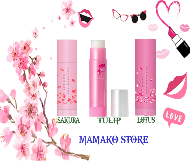Son dưỡng có màu hồng nhẹ của hoa Tulip Omi Menturm Med lip chống tia UV nhẹ 3.5g SPF12 #sonduongnoidianhat