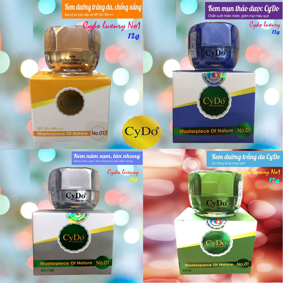 KEM CYDO 12G - kem dưỡng trắng da; kem mụn thảo dược; kem dưỡng trắng chống nắng; kem nám sạm tàn nhang. Luxury Cydo, Mỹ phẩm Gia bảo