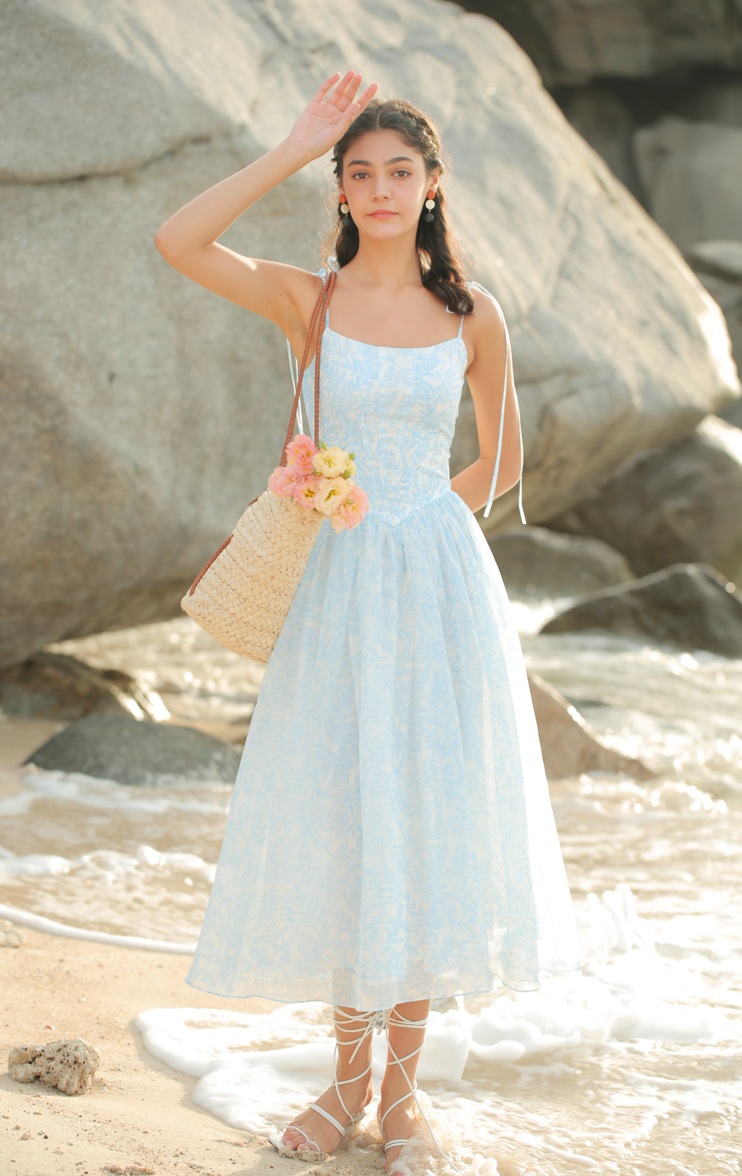 Sò vintage - cata đầm 2 dây maxi