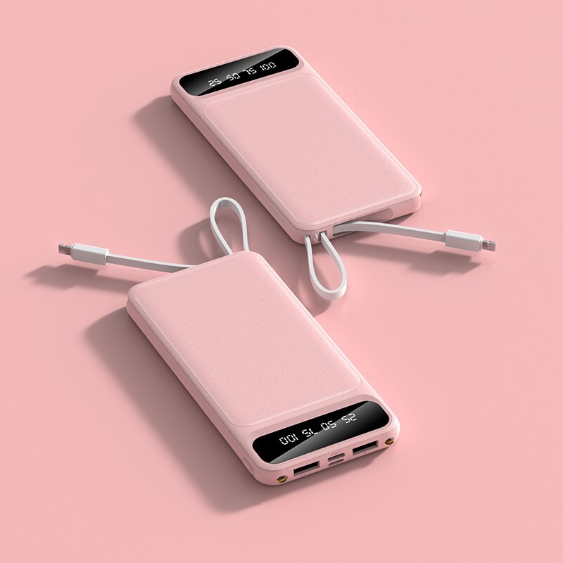 Sạc dự phòng mini 20.000mah + tặng kèm đầu chuyển sạc micro sang type-c -pin sạc dự phòng - pin dự phòng - cục sạc dự phòng - sạc dự phòng 20000mah mini full đen cao cấp