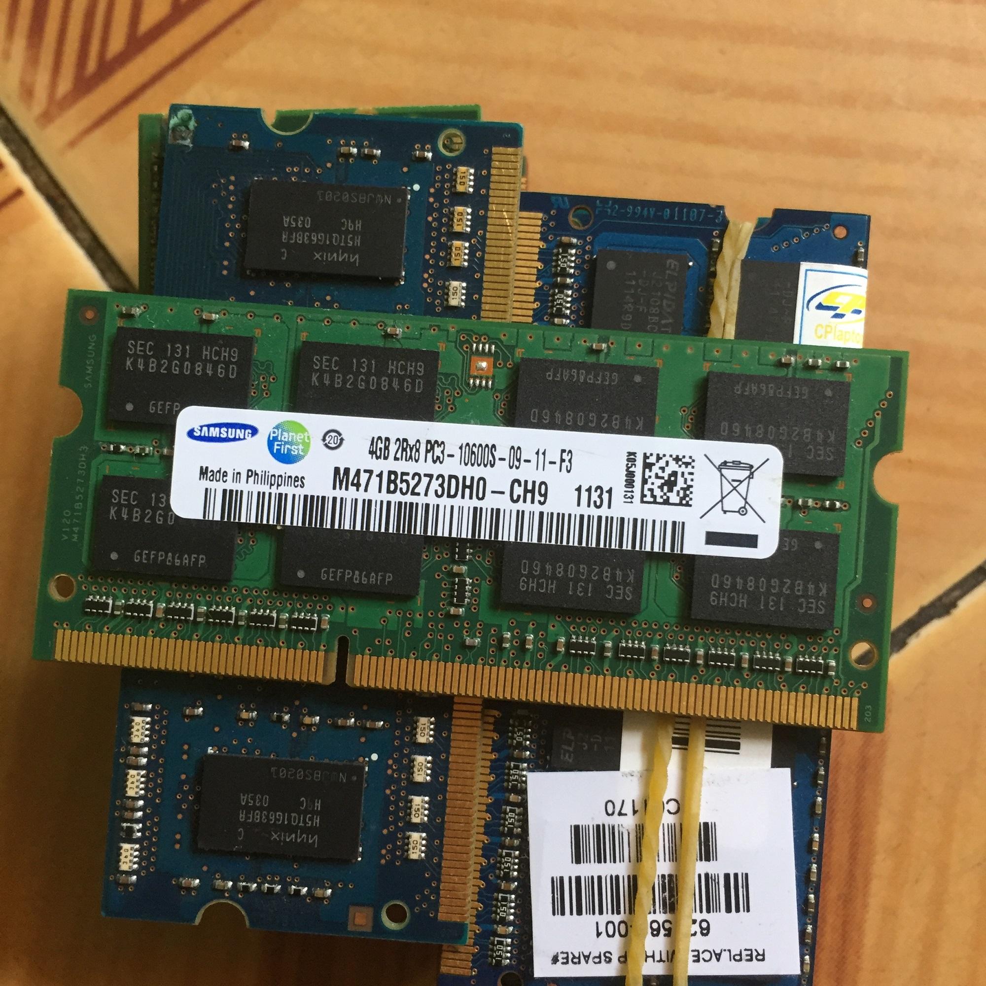 Ram laptop ddr3 - 4gb - pc3 - 10600s, samsung, bh 12 tháng