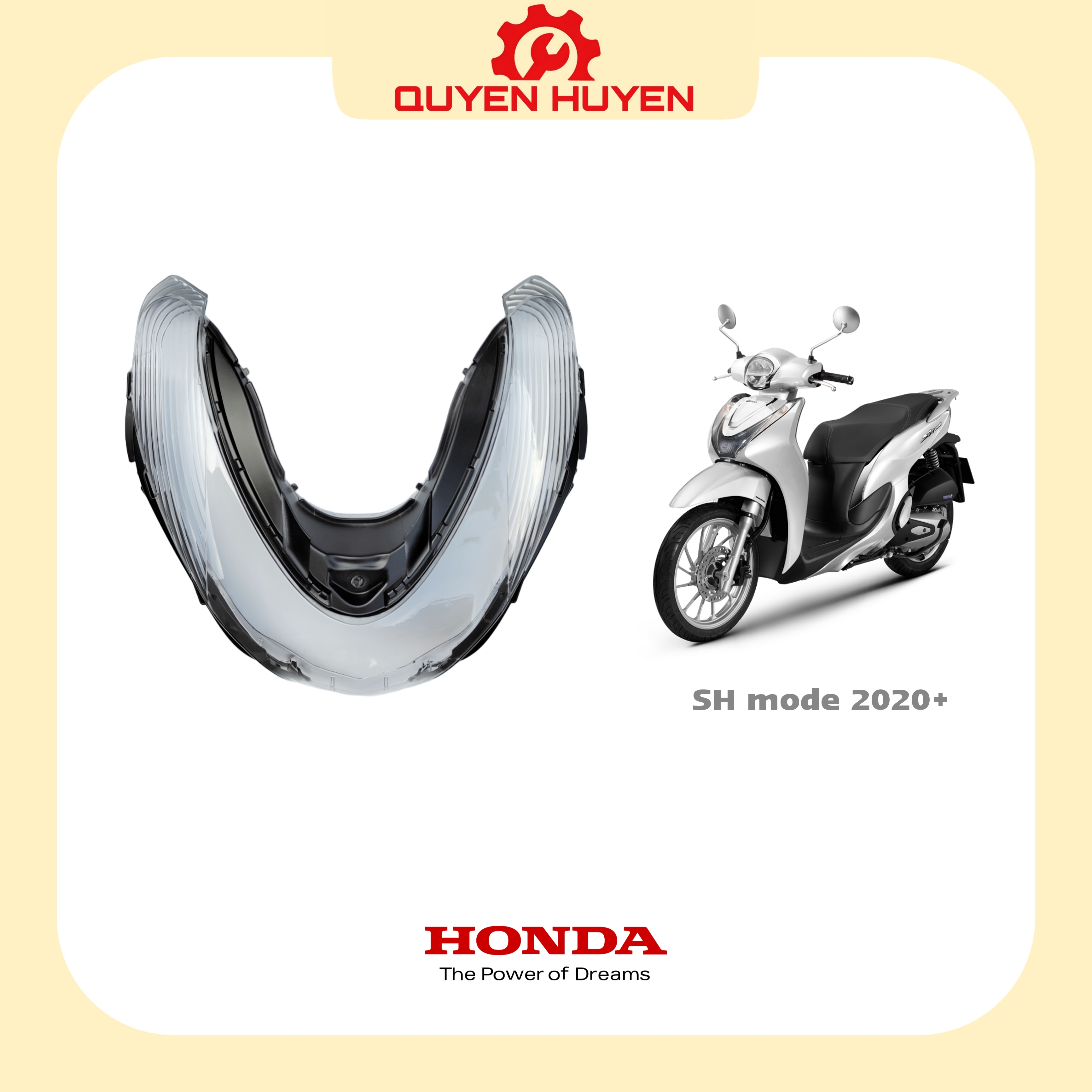 Mặt kính đèn xi nhan sh mode - chính hãng honda - nắp xi nhan trước đời 2020, 2021, 2022, 2023
