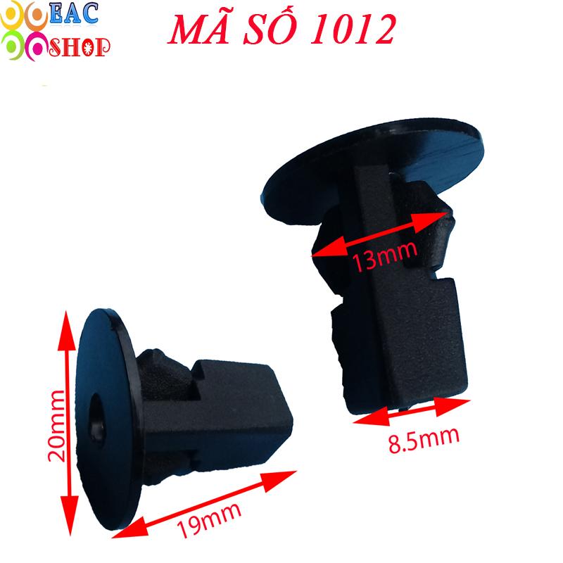 Chốt nhựa ô tô, lở nhựa ô tô ,mã 1012 vít nhựa ô tô, ốc nhựa , ốc nhựa nội, ngoại thất mã số : 1012  bộ 20 cái màu ĐEN- EACSHOP