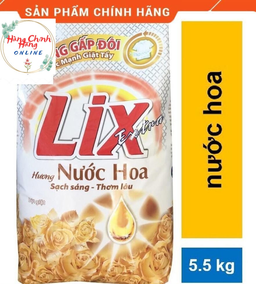 Bột Giặt Lix 5,5Kg- Hương nước hoa
