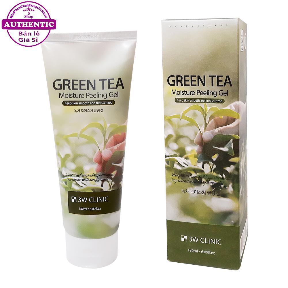 Tẩy tế bào chết 3w clinic chiết xuất trà xanh green tea 180ml