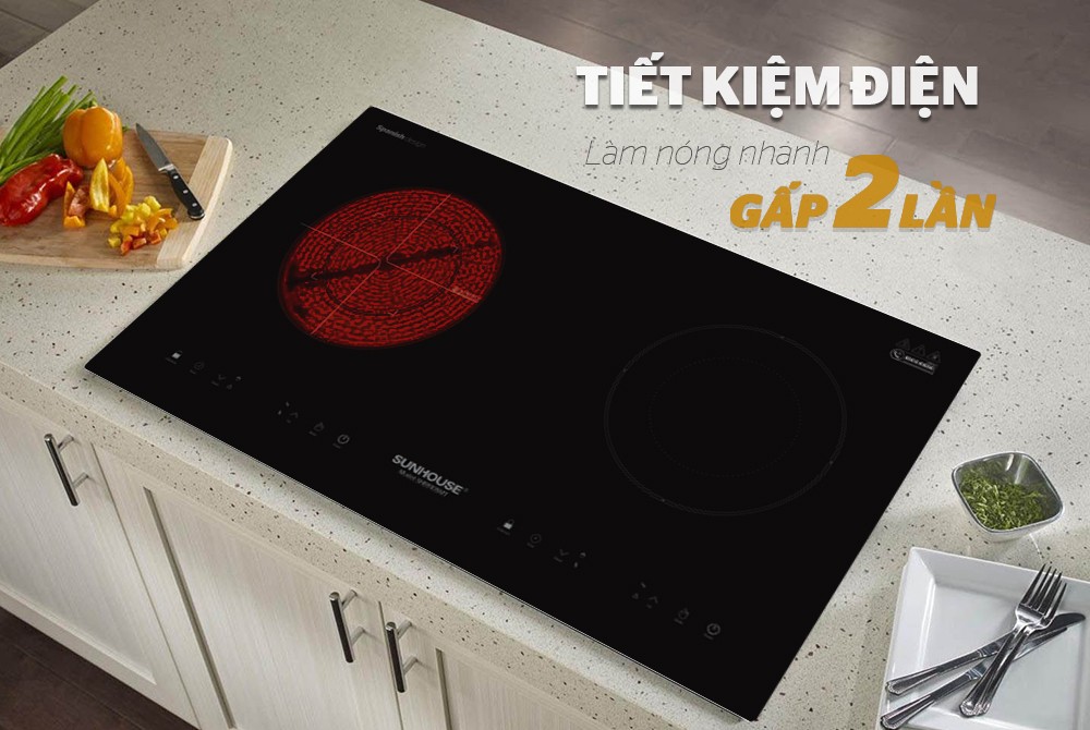 Bếp từ hồng ngoại Sunhouse SHB9105MT Hàng Trưng Bày đẹp 98-99%