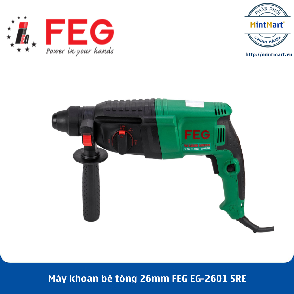 Máy khoan bê tông 26mm feg eg-2601 sre - hàng chính hãng