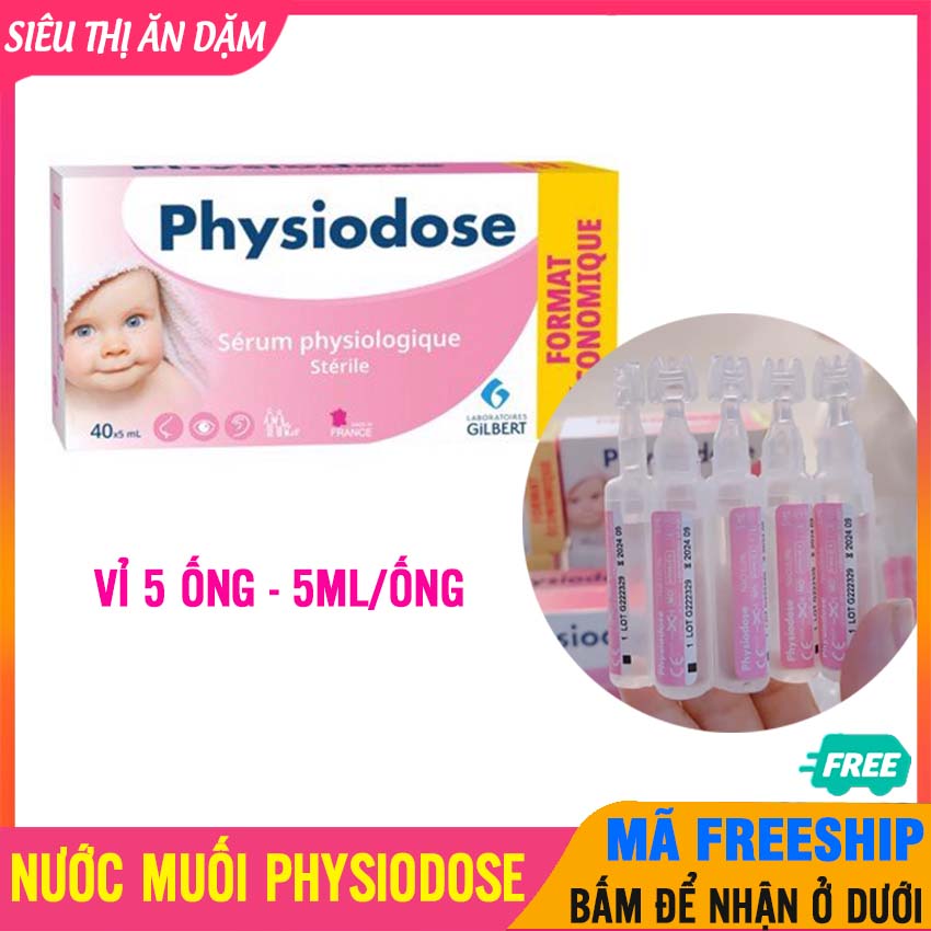 [Set 5 Lọ] Nước Muối Sinh Lý PHISYODOSE  5ml/lọ Cho Trẻ Nhỏ Mắt, Sát Trùng, Vệ Sinh Mũi, Tránh Ngạt Mũi - Nước Muối Sinh Lý, Nước Muối Sinh Lý Cho Bé, Nước Muối Cho Trẻ Sơ Sinh - Nuoc Muoi Sinh Ly Phisyodose - 3518646266638