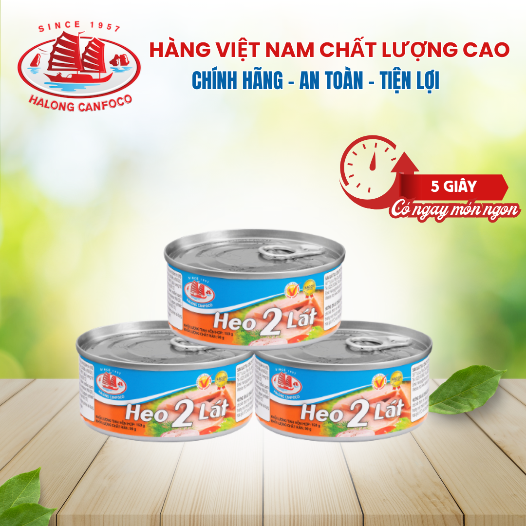 Combo 3 hộp heo 2 lát 150g - đồ hộp hạ long