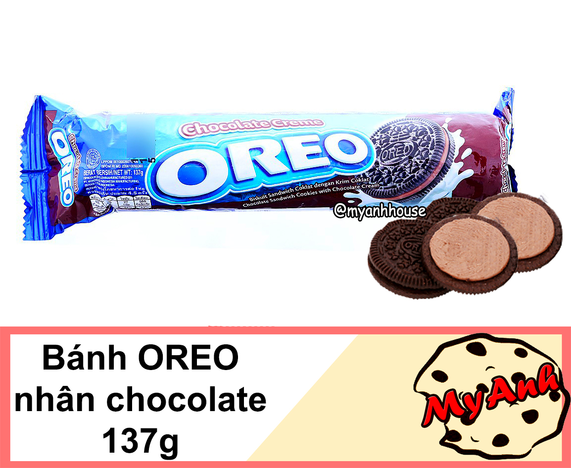 OREO BÁNH QUY NHÂN KEM SOCOLA 133GR DATE T7/2021