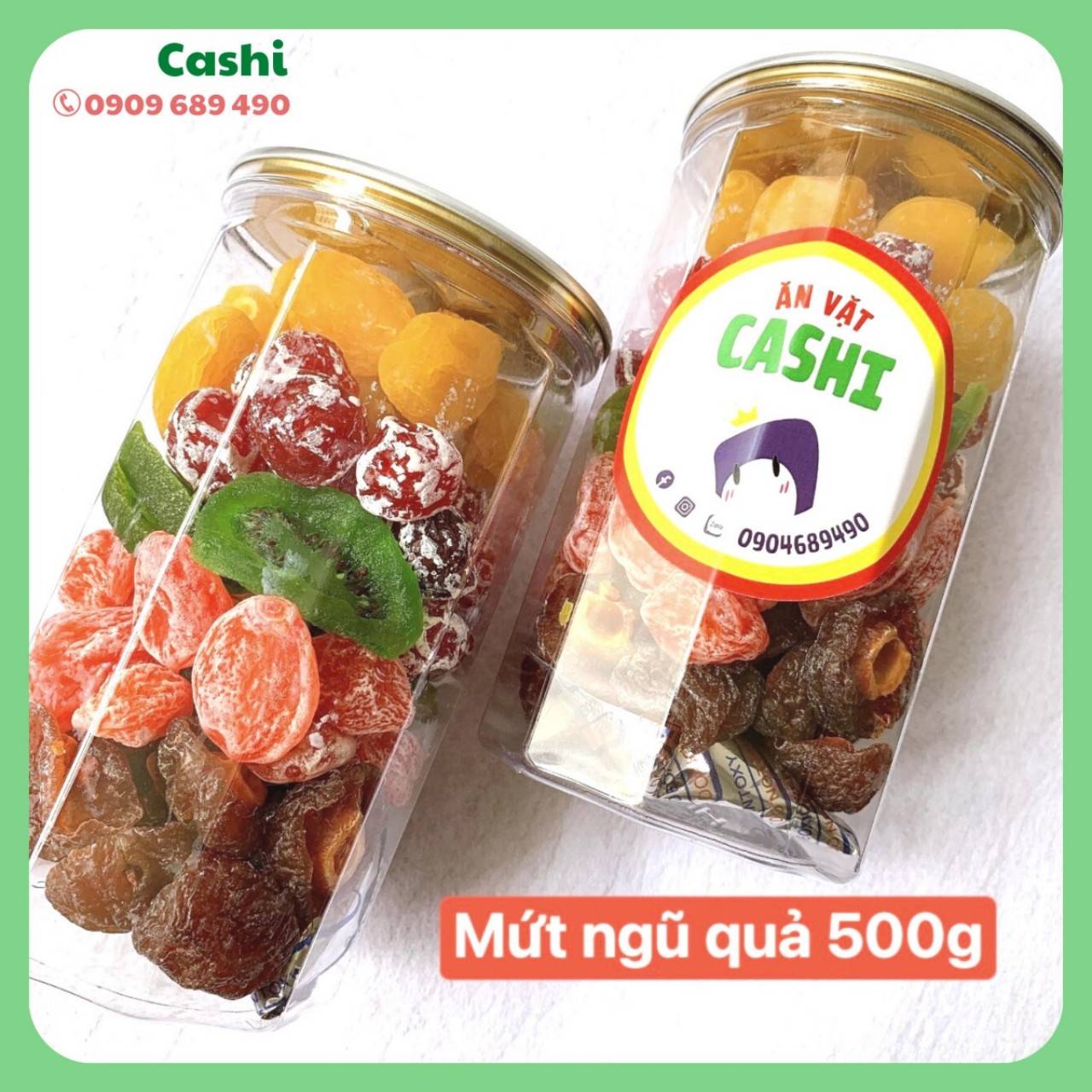 Mứt ngũ quả sấy dẻo 500gr_đồ ăn vặt cashi tphcm