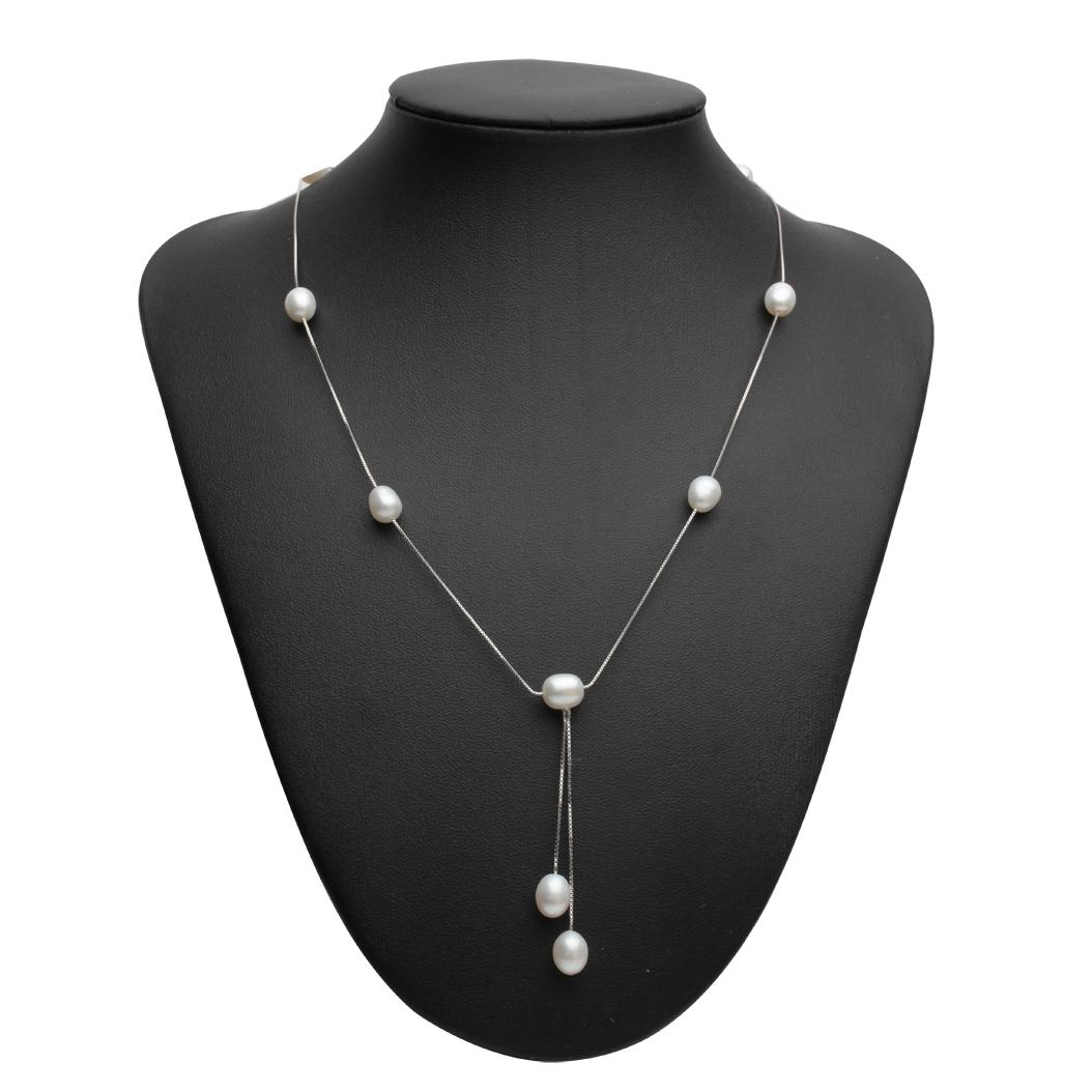 Dây chuyền bạc cao cấp phối ngọc trai style cực đẹp
