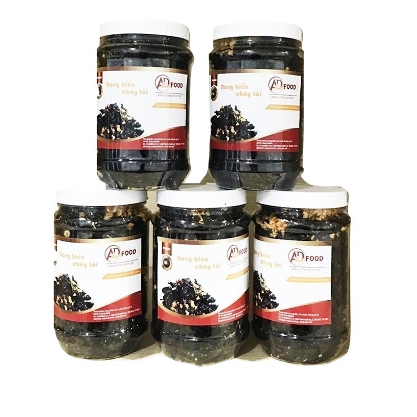 Combo 5 hủ rong biển cháy tỏi nhà tự làm hũ lớn, hủ 100g_minhnhatfood