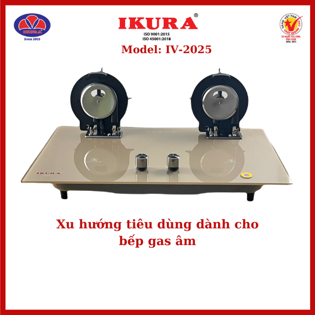 Bếp Gas Âm Lật 9 Đầu Đốt - Bếp Ga Âm IKURA