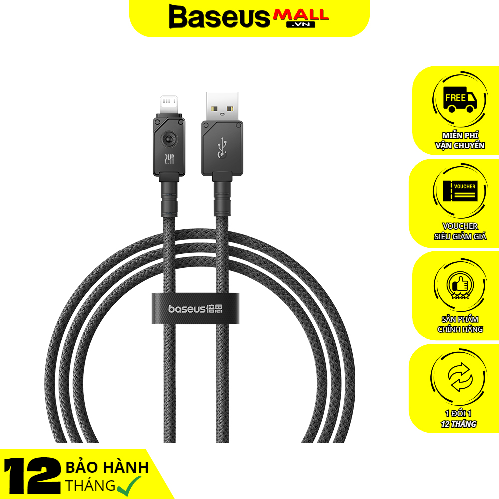 Cáp sạc nhanh usb to ip baseus unbreakable series fast charging data cable usb to ip 2.4a