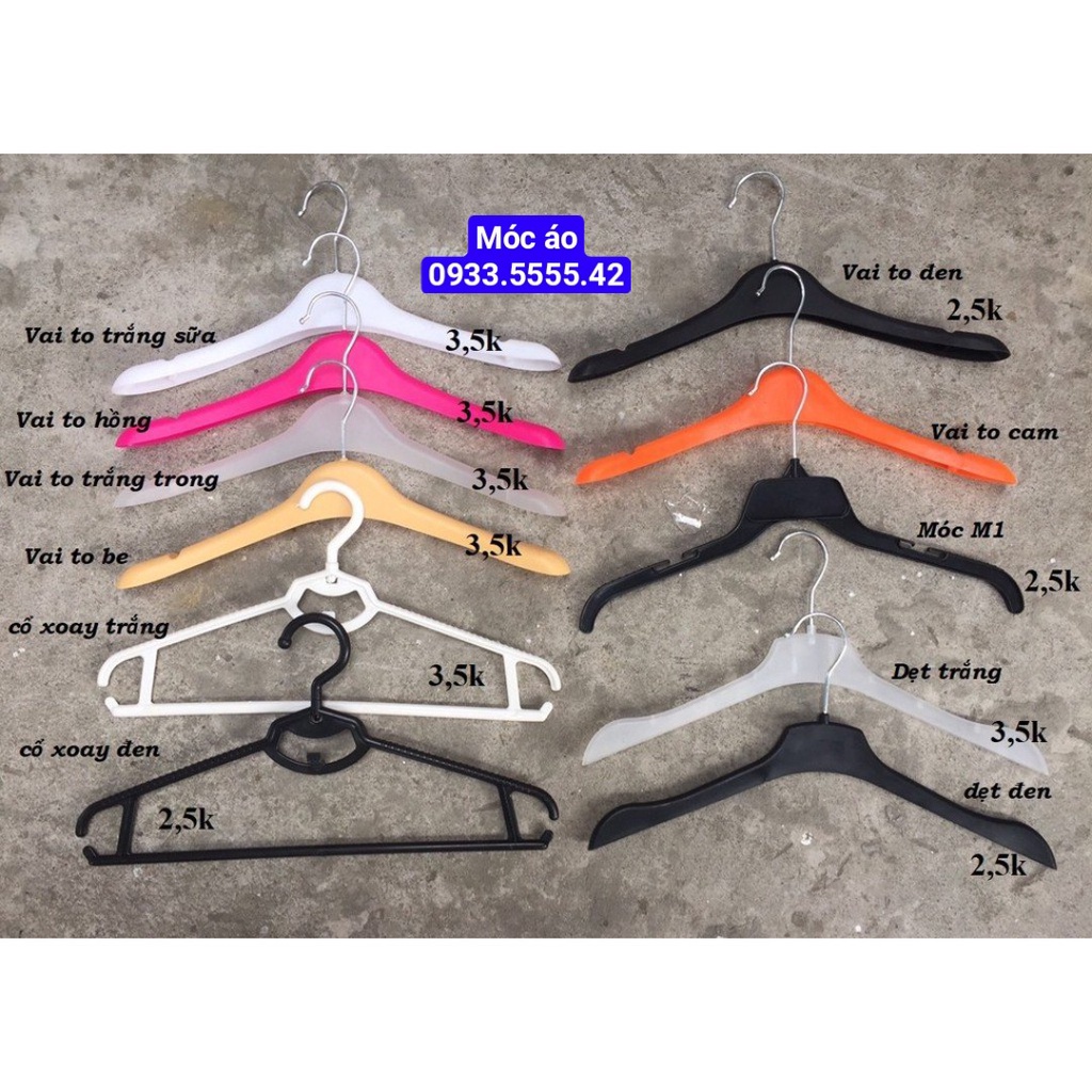 10 móc áo nhựa giá rẻ hàng đẹp giá rẻ