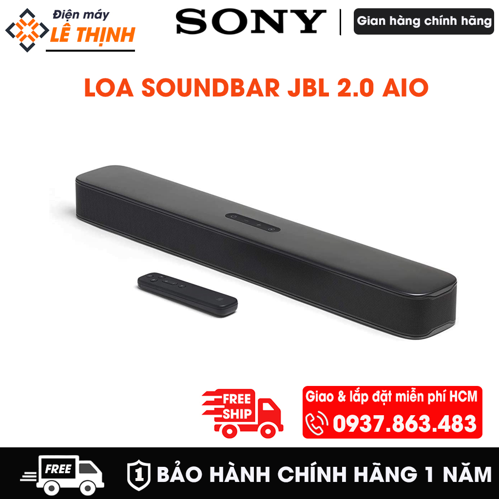 Loa thanh soundbar jbl bar 2.0 all-in-one - chính hãng pgi - bảo hành 12 tháng