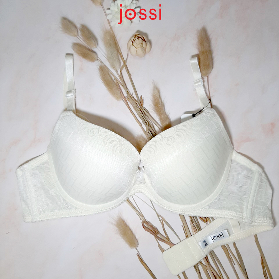Áo lót ren lưới mút vừa, cúp nguyên, mút lỗ - Jossi 1057