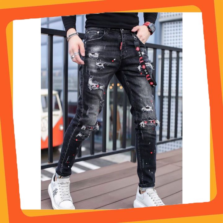 [HCM]Quần Jean Nam Jean Nam Đẹp Quần Bò Nam Rách Chất Vải Đẹp Phom Dáng Body Không Xù Không Bai Màu ( Hình Thật Có Kèm Video) Thời Trang Phong Cách NGÂN SHOP MS549