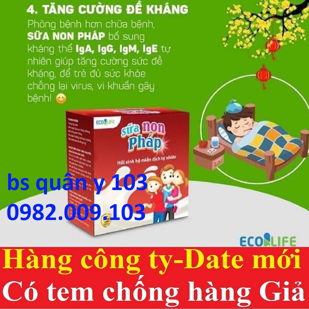 Sữa non pháp Ecolife tăng cường miễn dịch,dùng cho trẻ kém ăn chậm lớn hay ốm vặt,quấy khóc về đêm