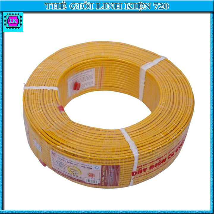 1 mét dây điện đôi Trần Phú 2cx1.5mm ruột đồng mềm nhiều sợi xoắn