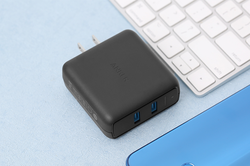 Adapter sạc 2 cổng usb 20w anrport speea2025 đen